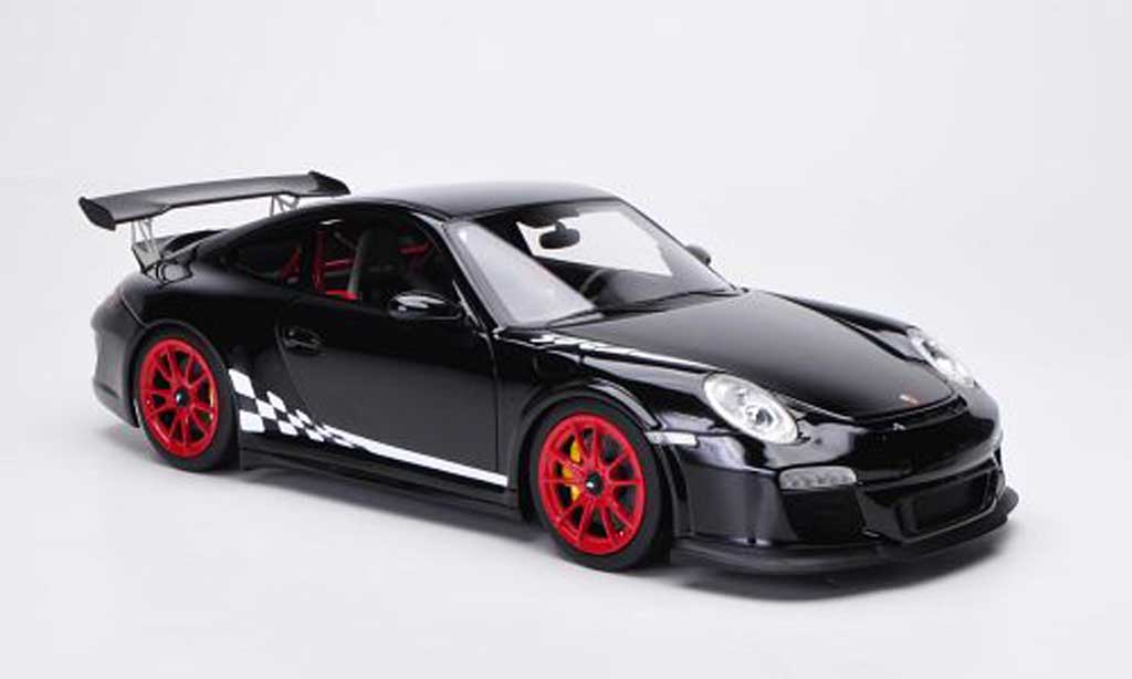 Porsche 997 GT3 RS 1/18 FrontiArt GT3 RS 2010 black/white diecast model cars