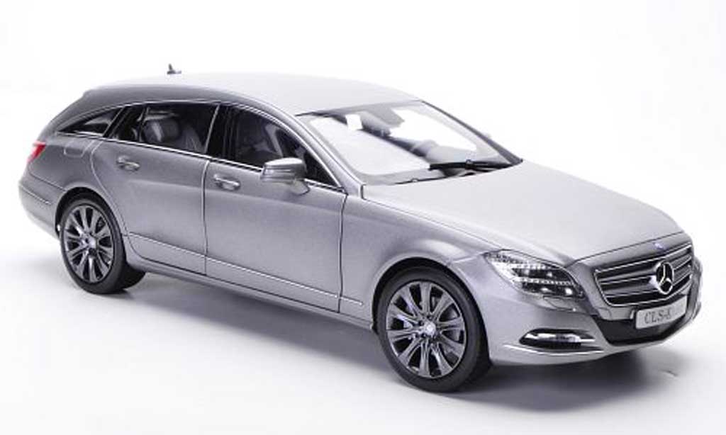 Mercedes Classe CLS Shooting Brake 1/18 Norev Shooting Brake (X218) matt grey 2012 diecast model cars