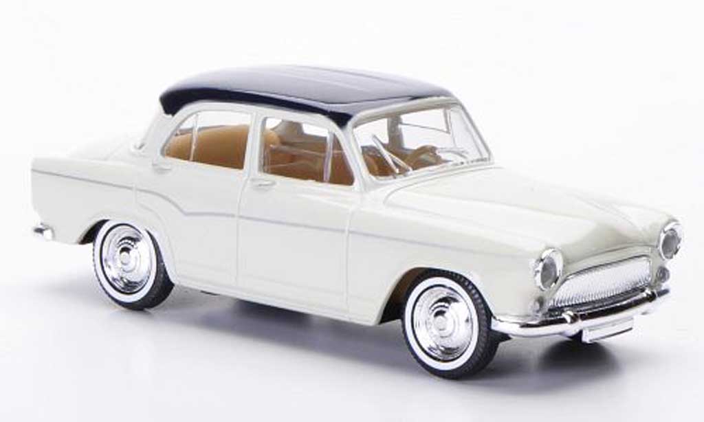 Simca P 60 1/43 Solido beige/blue 1960 diecast model cars