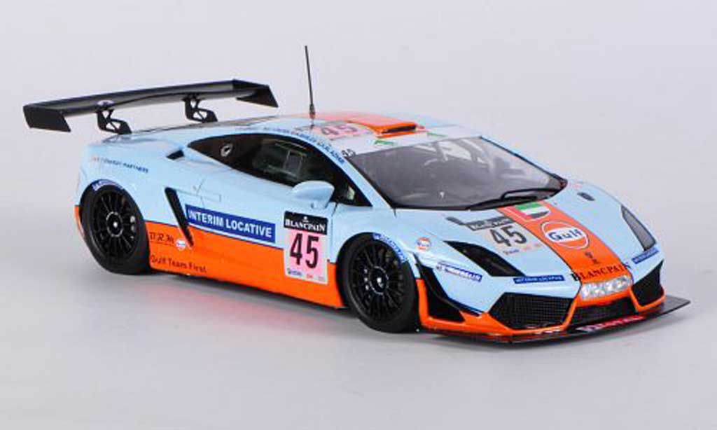 Lamborghini Gallardo LP600-4 1/43 Fujimi LP600-4 GT3 No.45 Gulf Racing A.Barles i /F.Fatien / K.A.Azhari / F.Giroix 24h Spa 2011 diecast model cars