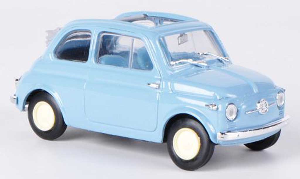 Fiat 500 1/43 Brumm Nuova Economica blue Faltdach geoffnet 1957 diecast model cars