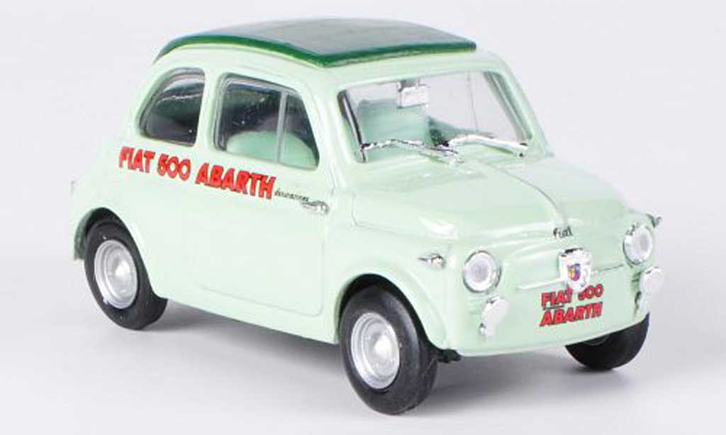 Fiat 500 Abarth 1/43 Brumm Abarth grun/grun Faltdach geschlosssen 1958 diecast model cars