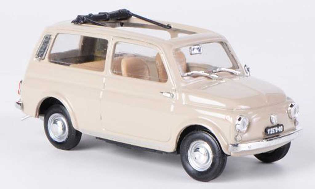 Fiat 500 1/43 Brumm Giardiniera beige Faltdach geoffnet 1965 diecast model cars