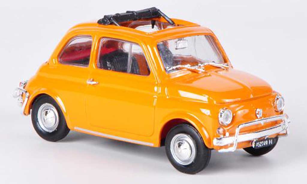 Fiat 500 L 1/43 Brumm L orange offenes Faltdach 1968 diecast model cars