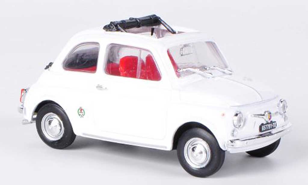 Fiat 595 1/43 Brumm Abarth SS white offenes Faltdach 1965 diecast model cars