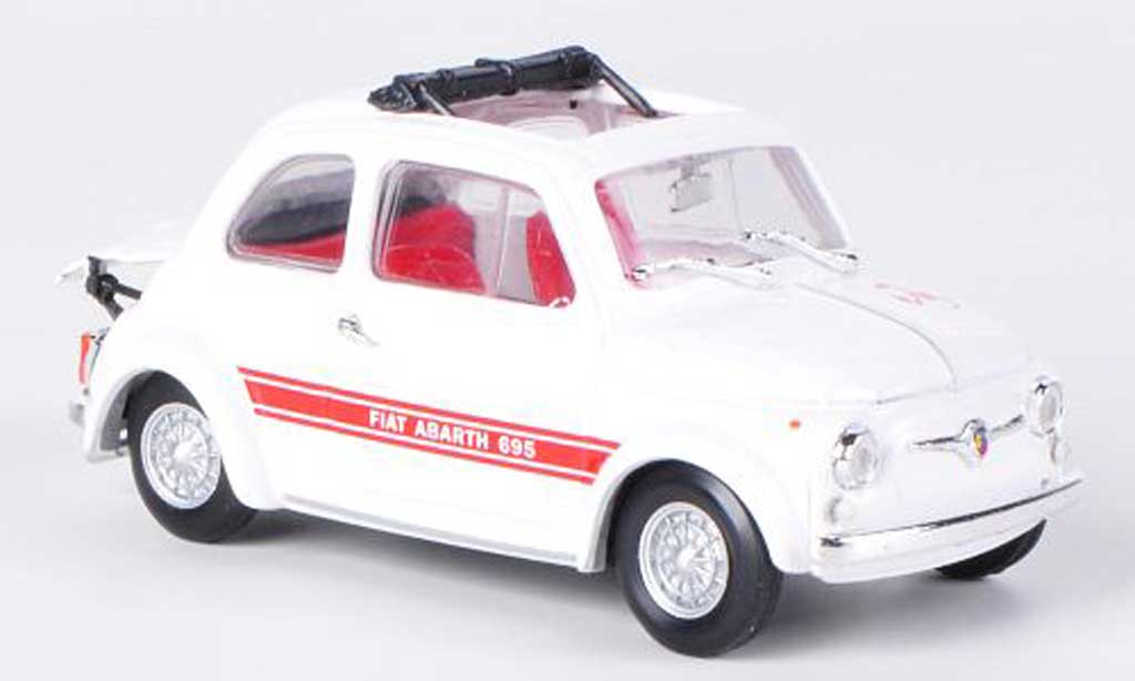 Fiat 695 1/43 Brumm Abarth SS Assetto Corse white/red offenes Faltdach 1968 diecast model cars