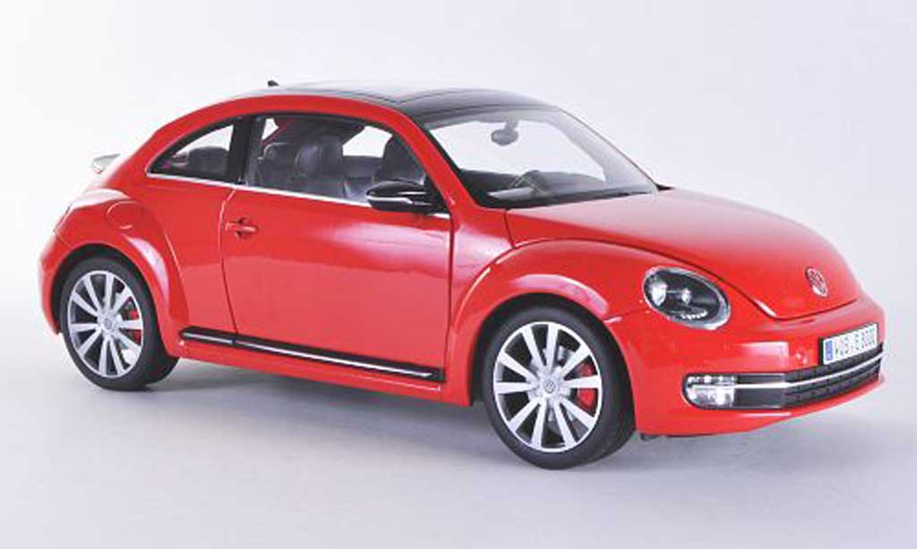 Volkswagen Beetle 1/18 Welly red/black 2012 diecast model cars
