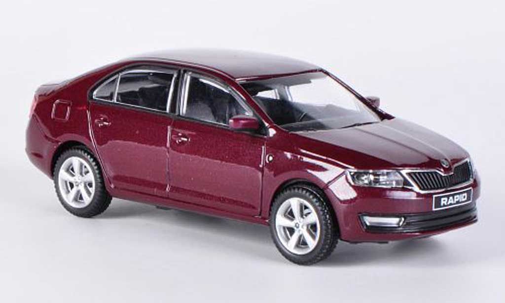 Skoda Rapid 1/43 Abrex red 2012 diecast model cars