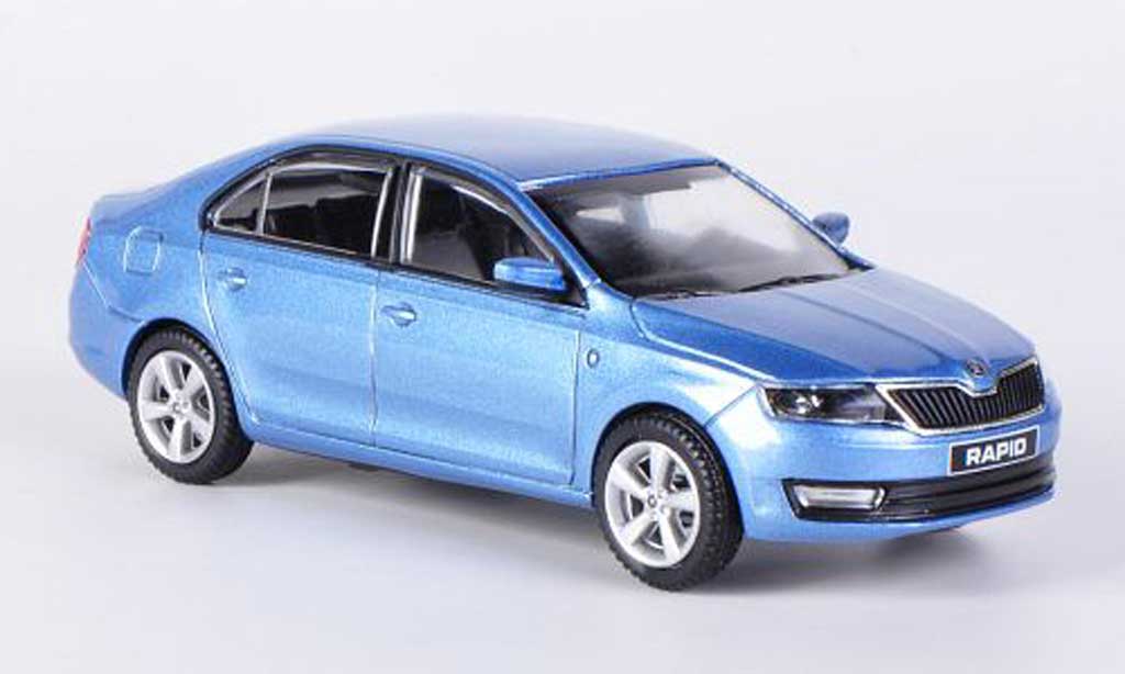 Skoda Rapid 1/43 Abrex blue 2012 diecast model cars