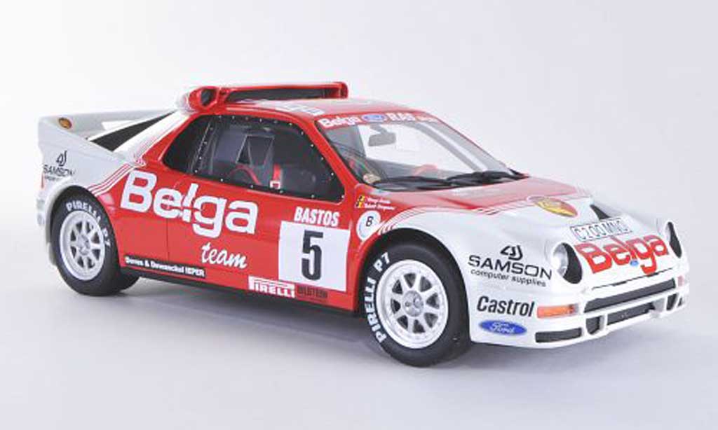 Ford RS 200 1/18 Ottomobile No.5 Belga - RAS Sport R.Droogmans / R.Joosten Rally Ypern 1986 diecast model cars