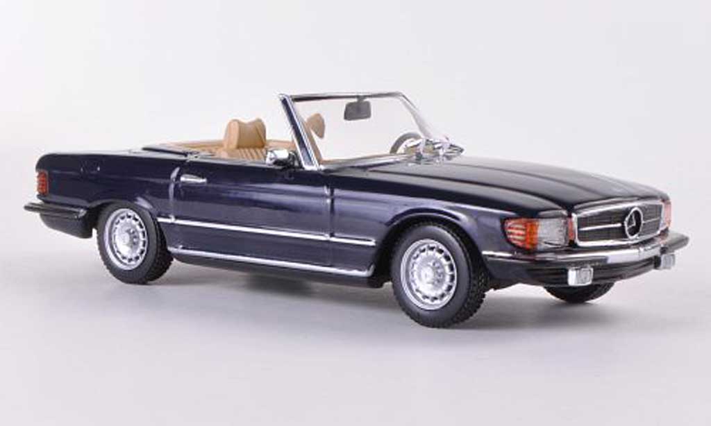 Mercedes 350 SL 1/43 Minichamps SL (R107) blue 1971 diecast model cars