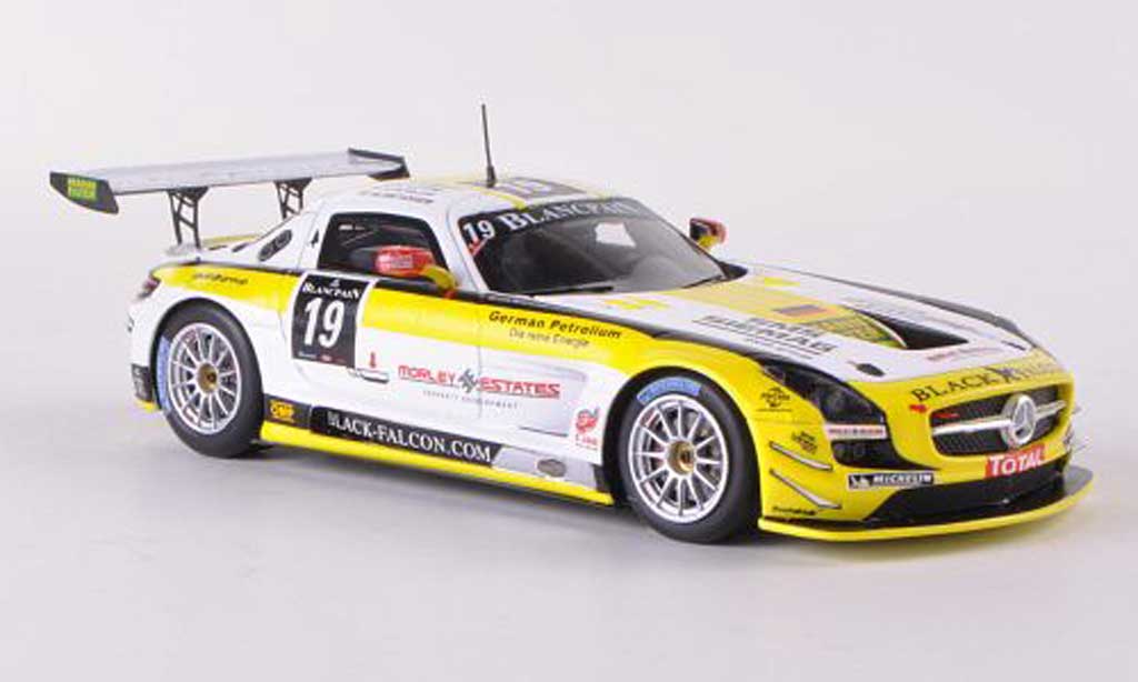 Mercedes SLS 1/43 Spark AMG GT3 No.19 Black Falcon 24h Spa 2012 O.Morley/K.Heyer/S.Rosler/M.Metzger diecast model cars