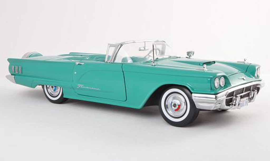 Ford Thunderbird 1960 1/18 Sun Star 1960 Convertible black-turquoise diecast model cars