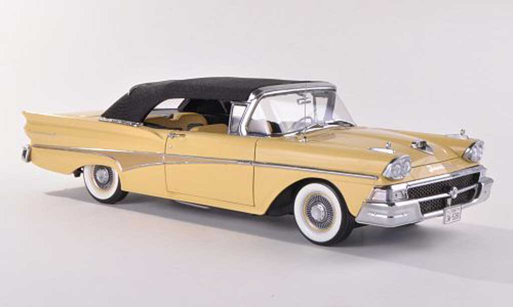 Ford Fairlane 1958 1/18 Sun Star 1958 Convertible yellow Verdeck geschlossen 1958 diecast model cars