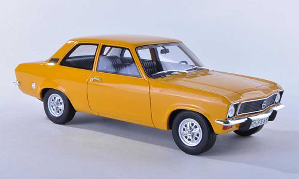 Opel Ascona A 1/18 BoS Models A black-yellow 2-portes limitee edition 1.000 piece 1973 diecast model cars