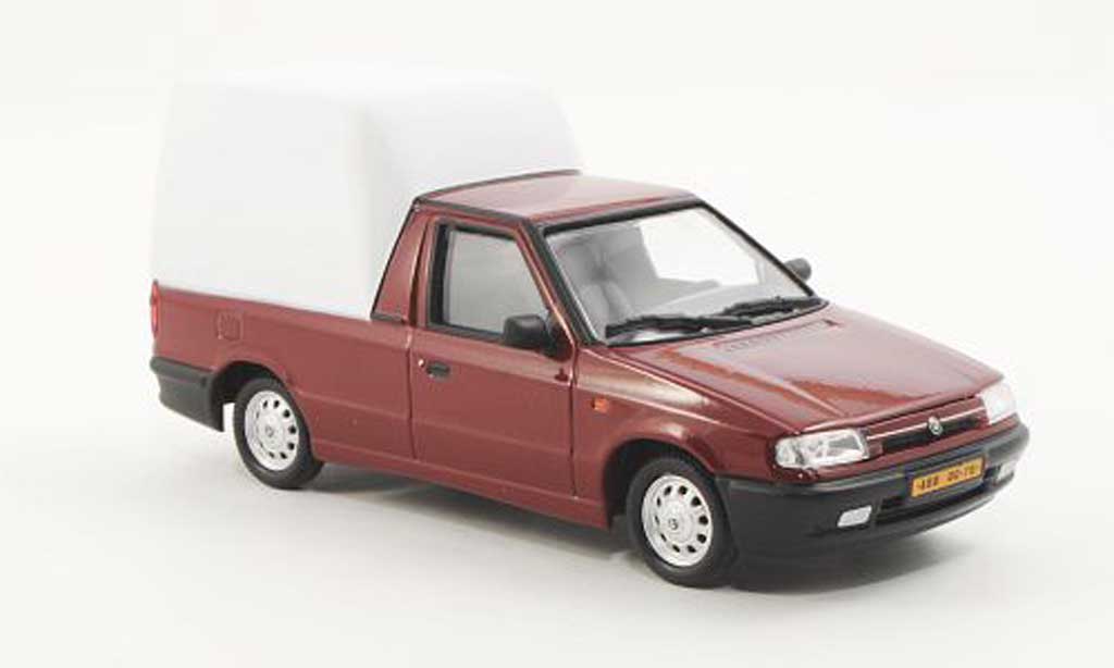 Skoda Felicia 1/43 Abrex Pick-up red/white 1996 diecast model cars