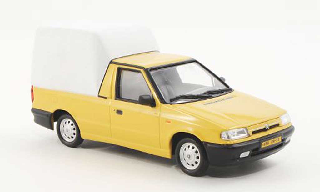 Skoda Felicia 1/43 Abrex Pick-Up yellow/white 1996 diecast model cars