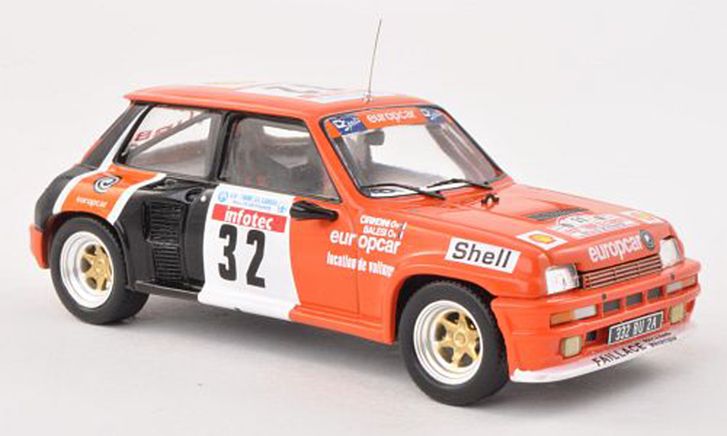 Renault 5 Turbo 1/43 IXO Turbo No.32 Europcar Tour de Corse 1986 C.Balesi/J.-P.Cirindini diecast model cars
