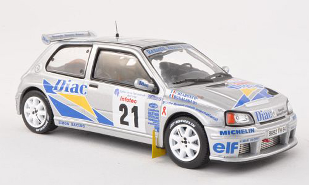 Renault Clio Maxi 1/43 IXO Maxi No.21 Diac Tour de Corse 1995 P.Bugalski/J.P.Chiaroni diecast model cars