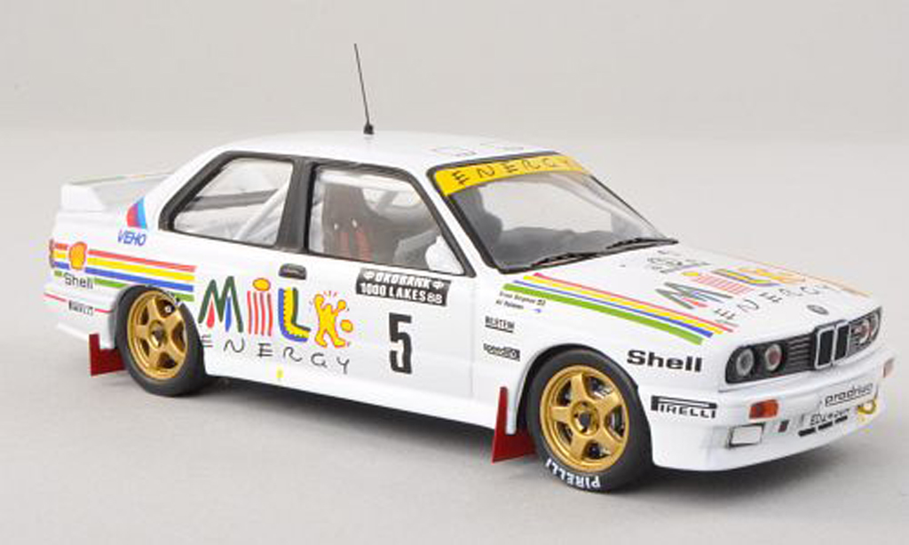 Bmw M3 E30 1/43 IXO E30 No.5 Milk Energy Rally 1000 Lakes 1988 A.Vantanen/B.Berglund diecast model cars