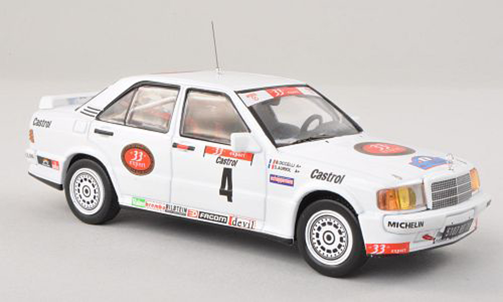 Mercedes 190 E 1/43 IXO E 2.3-16 No.4 33 Export Tour voiture 1986 D.Auriol/B.Occelli diecast model cars