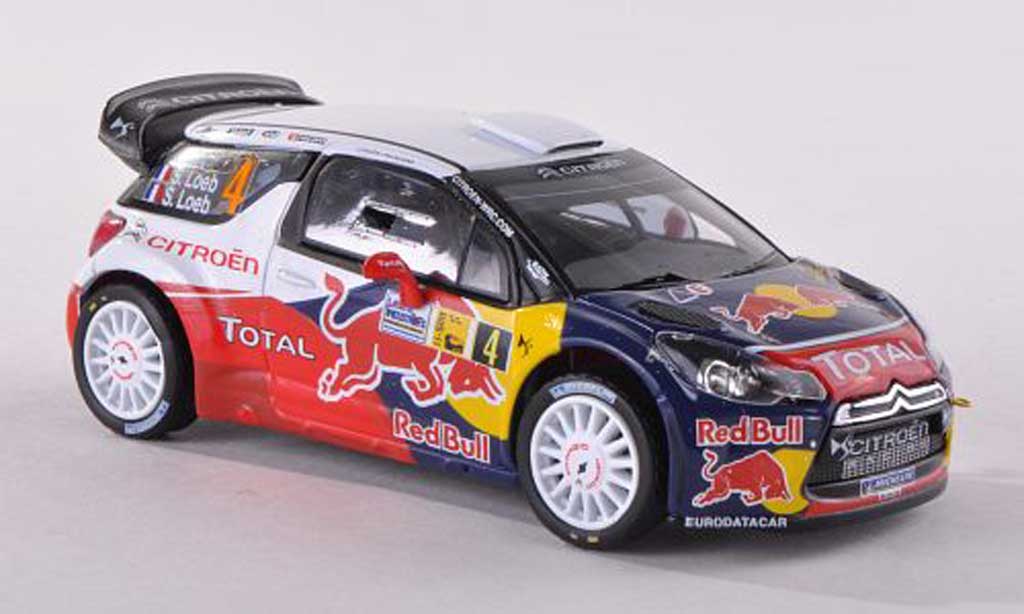 DS Automobiles DS3 WRC 2011 1/43 IXO WRC 2011 No.4 Red Bull Monza Rally S.Loeb diecast model cars