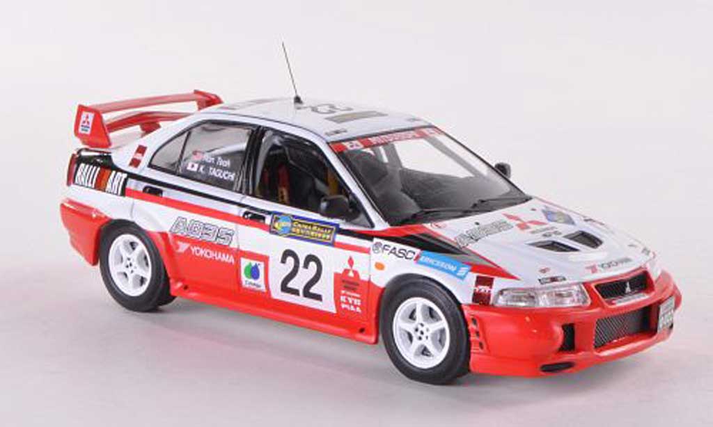 Mitsubishi Lancer Evolution VI 1/43 IXO Evolution VI No.22 Ralliart Rally China 1999 K.Taguchi/R.Teoh diecast model cars