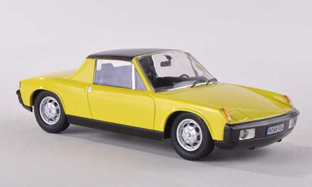 Porsche 914 1/43 Schuco clair-yellow diecast model cars
