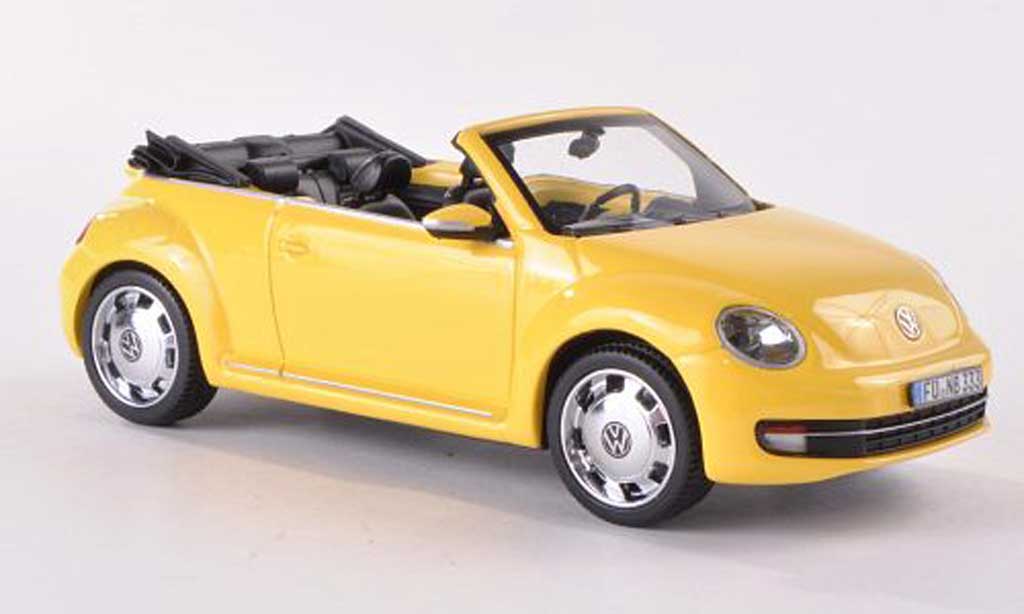 Volkswagen Beetle 1/43 Schuco Convertible yellow 2012 diecast model cars