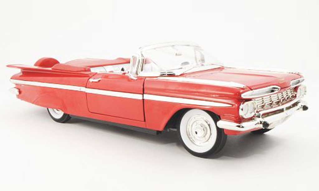Chevrolet Impala 1959 1/18 Yat Ming 1959 Convertible red diecast model cars
