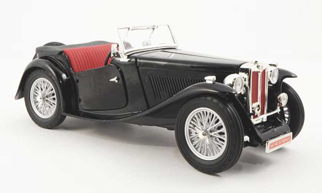 MG TC 1/18 Yat Ming Midget black RHD 1947 diecast model cars