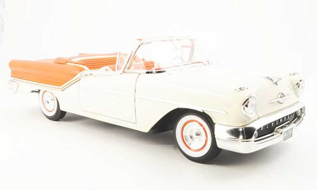 Oldsmobile Super 88 1/18 Yat Ming Convertible white/orange 1957 diecast model cars