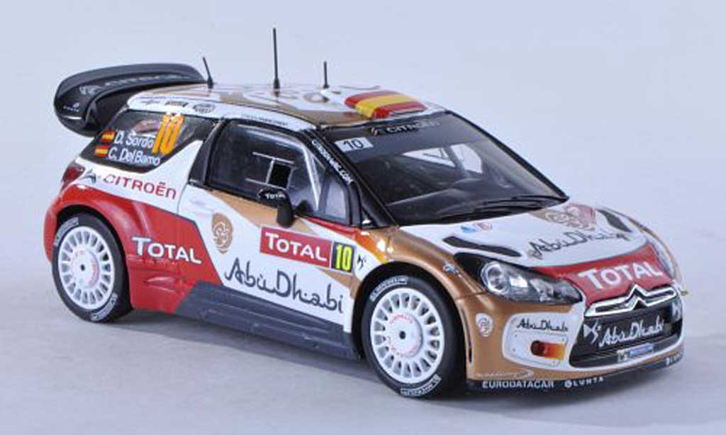 DS Automobiles DS3 WRC 2013 1/43 Spark WRC 2013 No.10 Abu Dhabi Rally Monte Carlo D.Sordo/C.Del Barrio diecast model cars