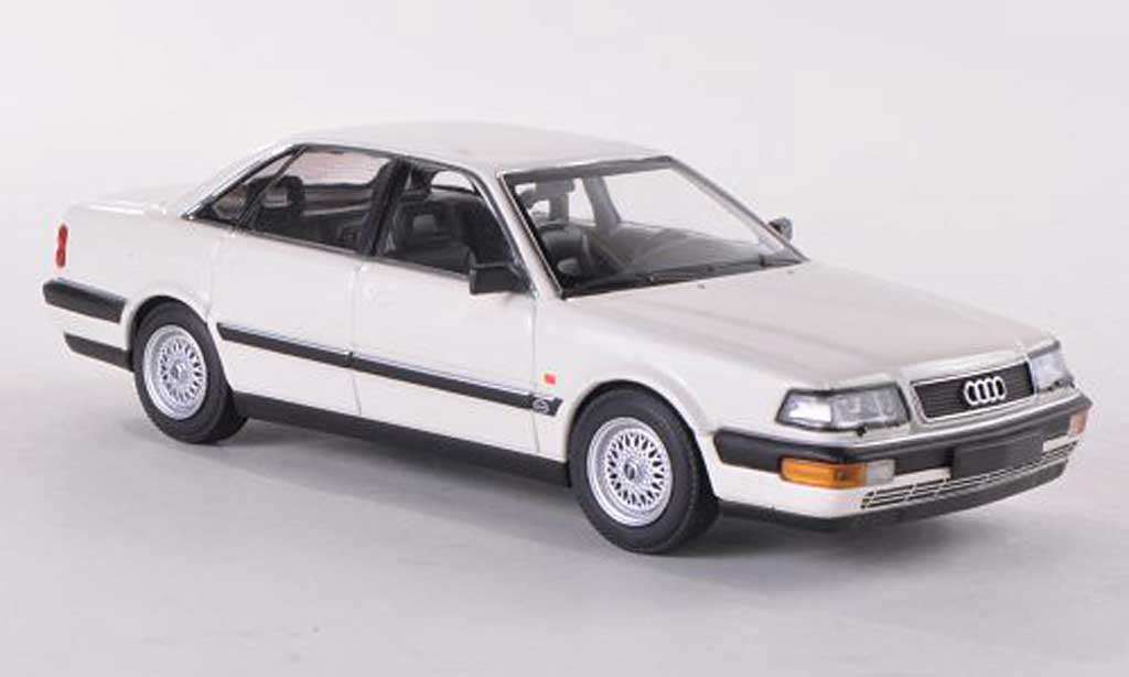 Audi V8 1/43 Minichamps white 1988 diecast model cars