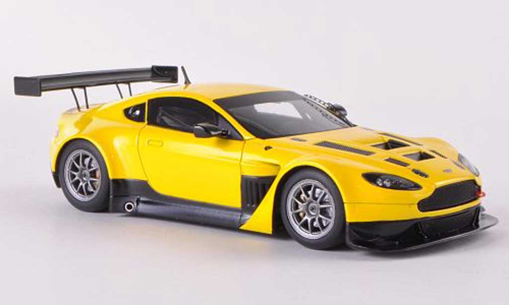 Aston Martin V12 GT3 1/43 Minichamps GT3 Vantage yellow Plain Body Version diecast model cars