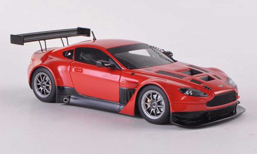 Aston Martin V12 GT3 1/43 Minichamps GT3 Vantage red Plain Body Version 2012 diecast model cars