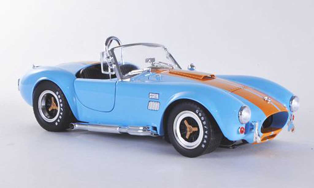 Shelby Ac Cobra 1/18 Shelby Collectibles 427 S/Cblue mit orangenen Streifen 1966 diecast model cars