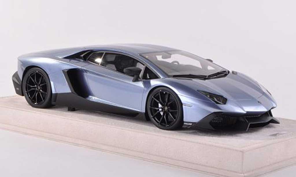 Lamborghini Aventador LP700-4 1/43 MR Collection LP700-4 50th Anniversaire blue diecast model cars
