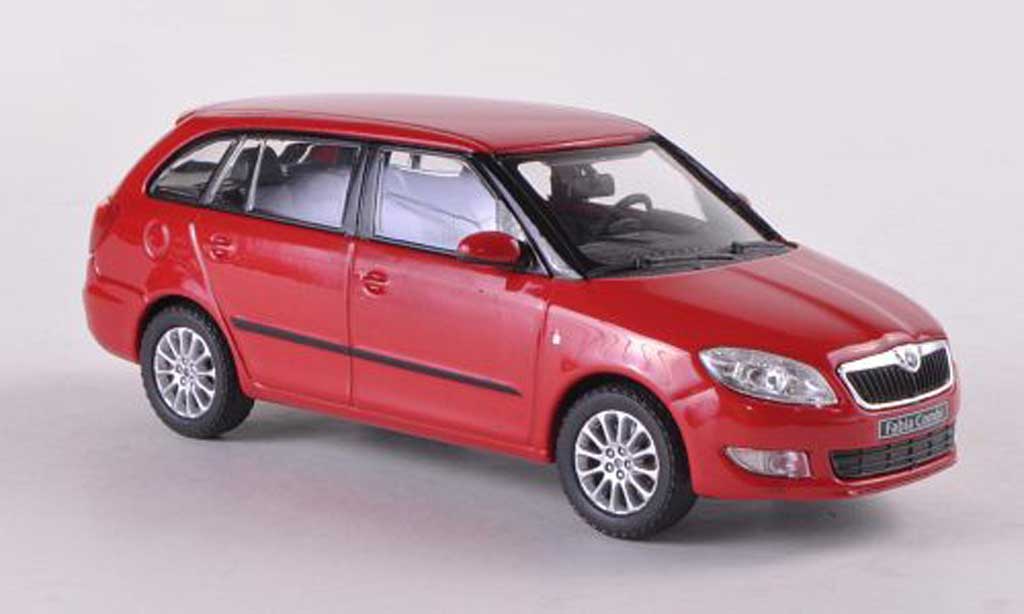 Skoda Fabia II 1/43 Abrex II Combi red Facelift 2010 diecast model cars
