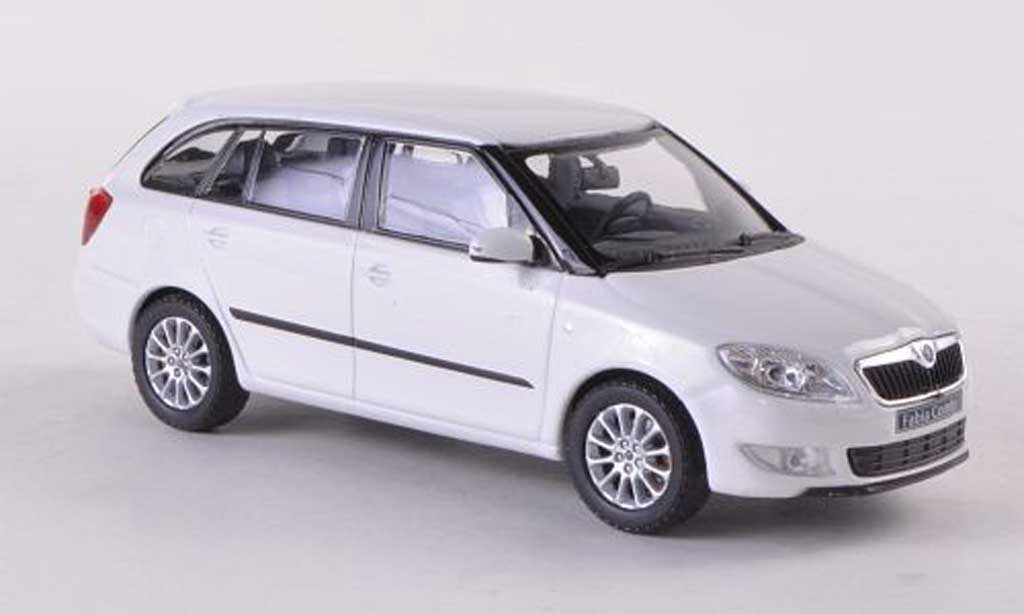 Skoda Fabia II 1/43 Abrex II Combi white Facelift 2010 diecast model cars