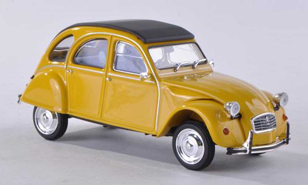 Citroen 2CV 1/43 Minichamps black-yellow 1980 diecast model cars