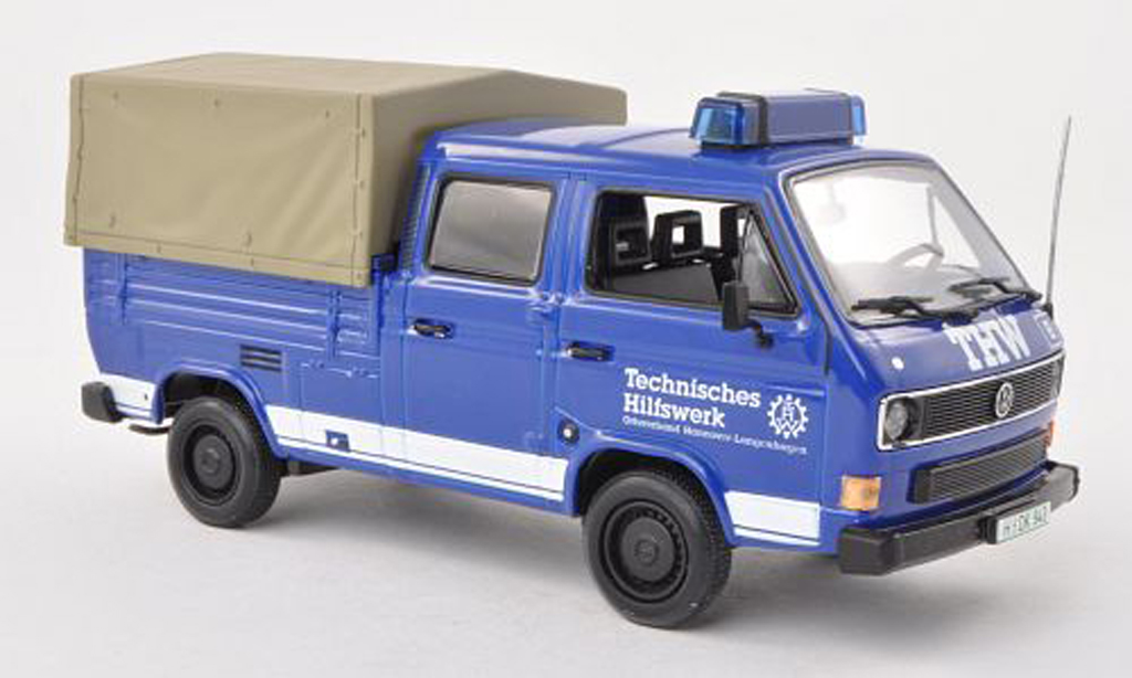 Volkswagen T3 1/43 Minichamps DoKa-Platform THW 1983 diecast model cars