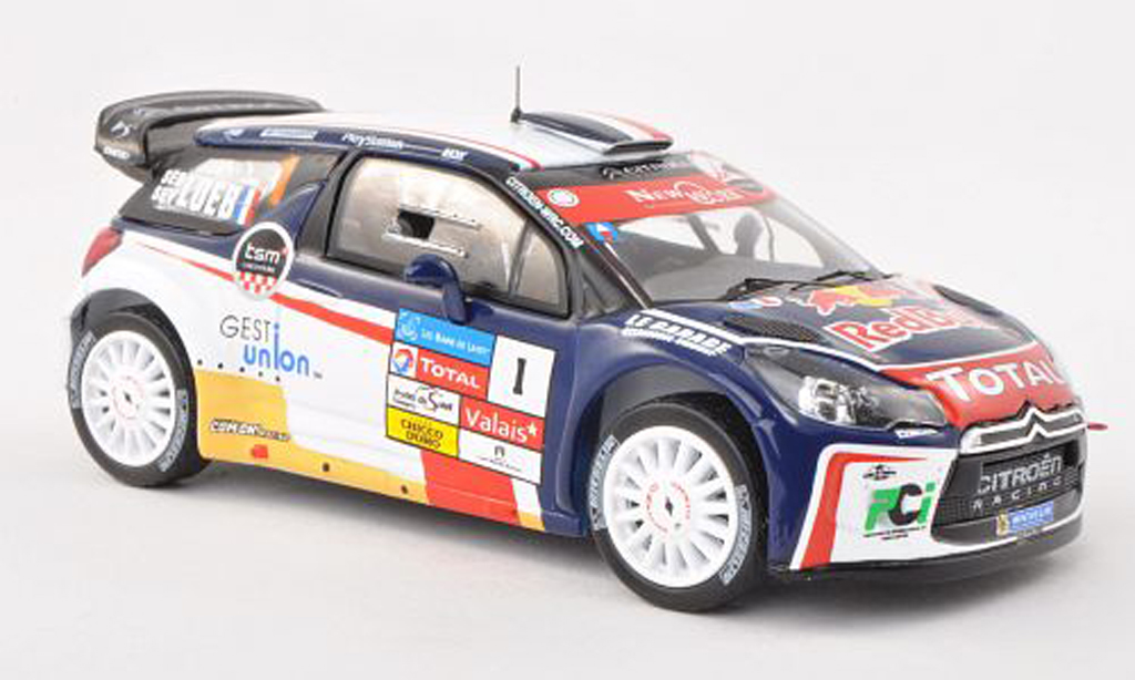 DS Automobiles DS3 WRC 2013 1/43 IXO WRC 2013 No.1 Rally Du Chablais S.Loeb diecast model cars