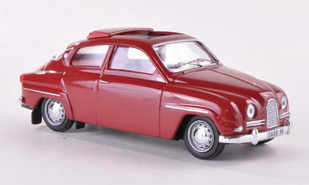Saab 96 1/43 Skandinavisk red geoffnetes Faltdach 11 diecast model cars