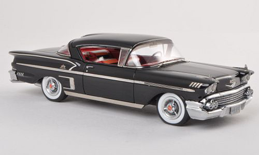 Chevrolet Bel Air 1958 1/43 Neo 1958 Impala 2-Door Hardtop Coupe black diecast model cars