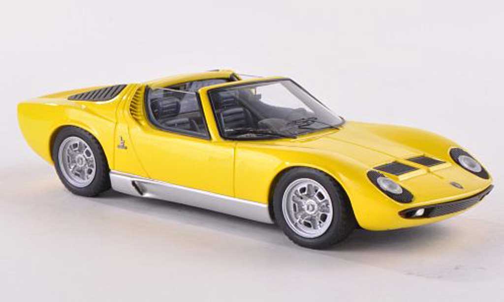 Lamborghini Miura Roadster 1/43 Look Smart Roadster yellow Brussel 1968 diecast model cars