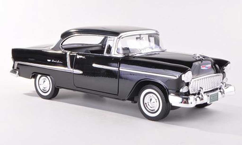 Chevrolet Bel Air 1955 1/18 Motormax 1955 Hardtop black diecast model cars