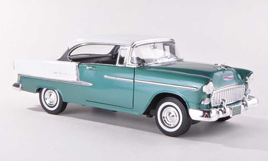 Chevrolet Bel Air 1955 1/18 Motormax 1955 Hardtop grun/white diecast model cars