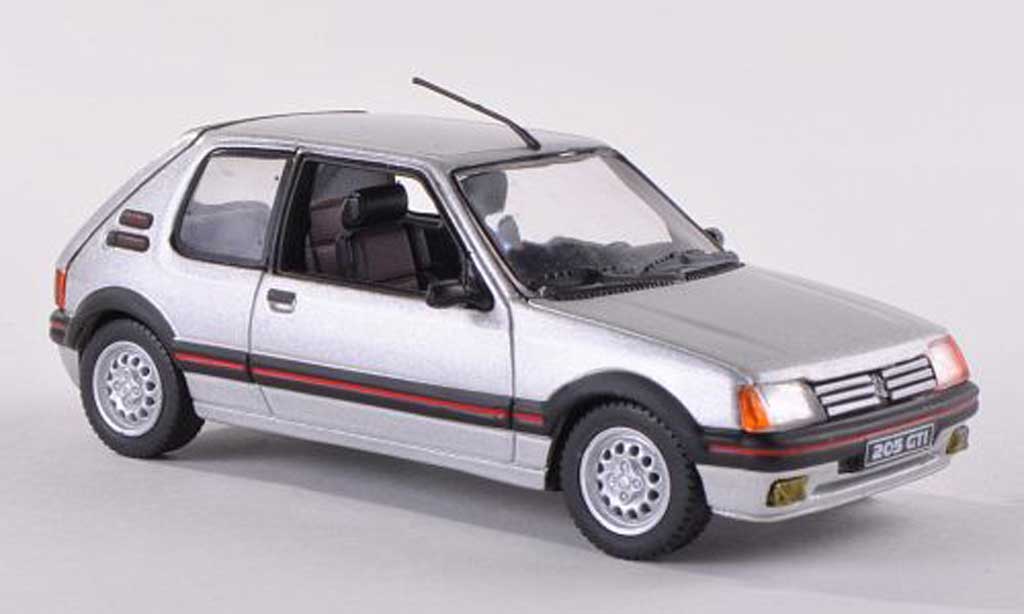 Peugeot 205 GTI 1/43 Norev GTI 1.6 grey diecast model cars