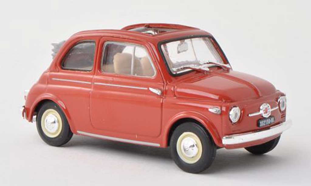 Fiat 500 1/43 Brumm Nuova red-brun offenes toit rabattable 1957 diecast model cars